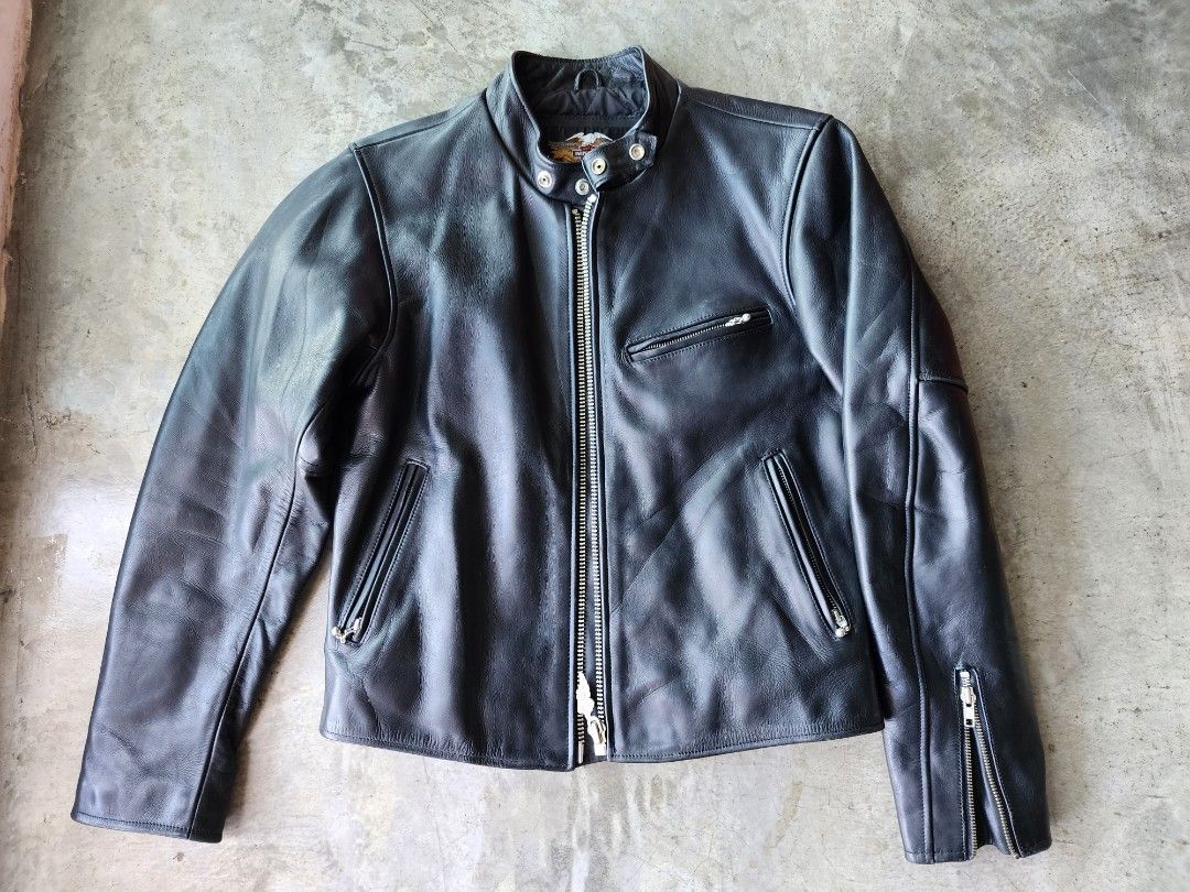 Harley davidson caferacer leather jacket Men s Fashion Coats