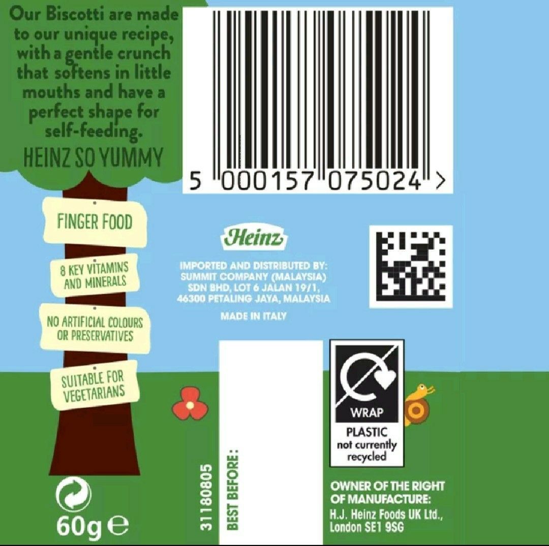 Heinz so yummy biscotti for baby 60g, Babies & Kids, Nursing & Feeding