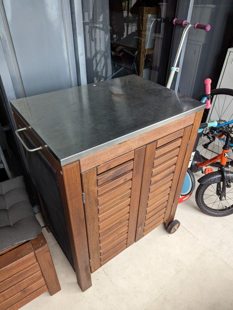 Ikea applaro outdoor cupboard shelf with wheels table furniture