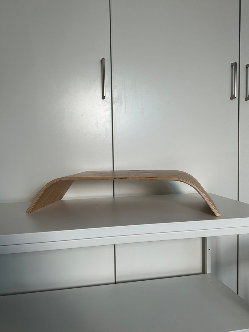 Ikea Sigfinn Monitor Stand in Bamboo Veneer, Furniture & Home Living