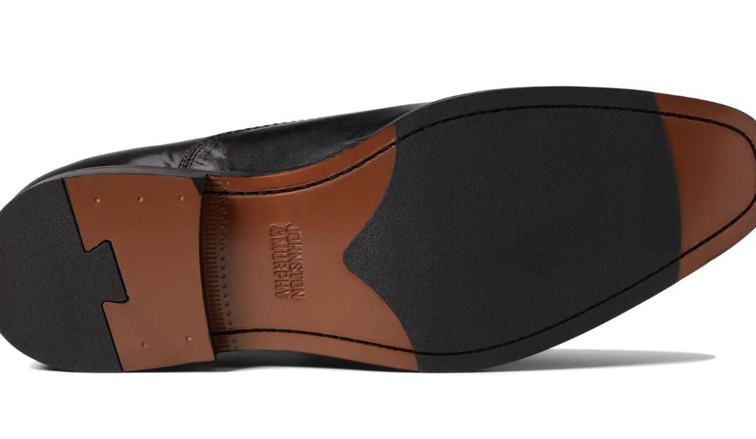 Mens black dress hotsell shoes johnston and murphy