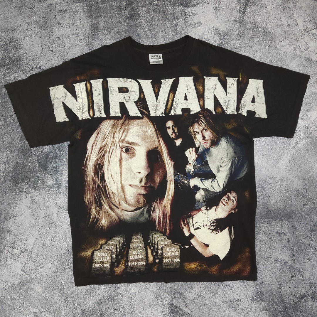 Kaos Nirvana X Kurt Cobain AOP on Carousell