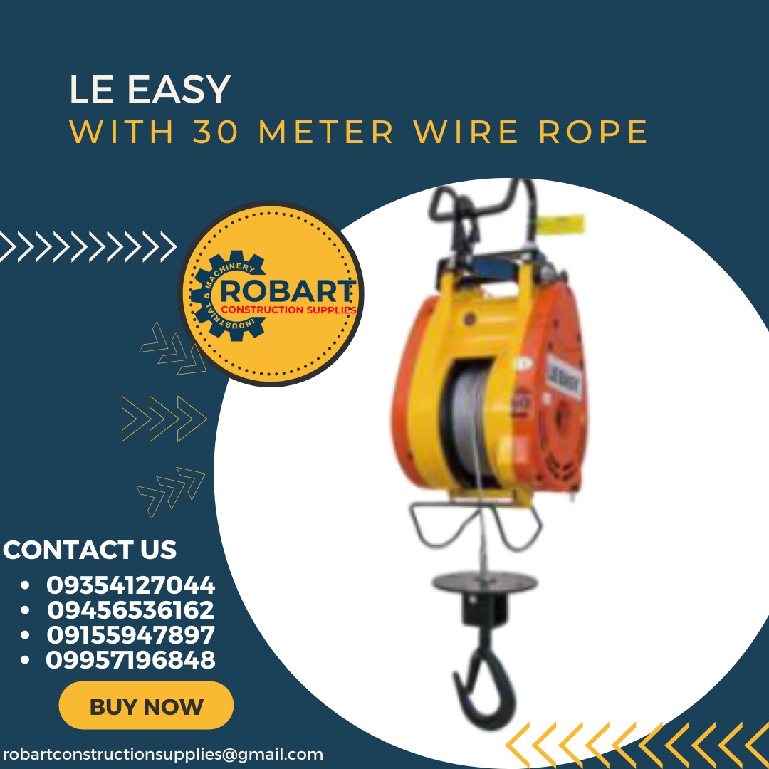 LE EASY WITH 30 METER WIRE ROPE SINGLE PHASE 220 VOLTS, Commercial ...