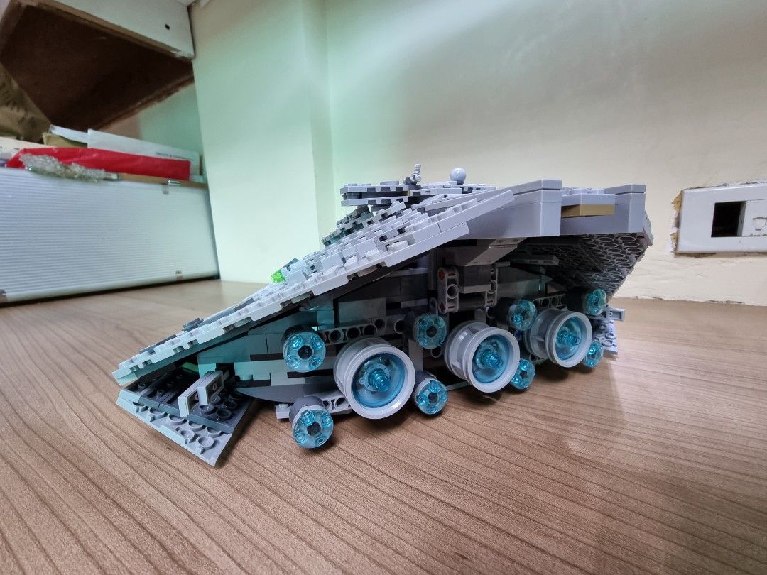 Lego 75055 Imperial Star Destroyer (Category: Lego & Building Sets) located in Quezon City. Submitted by brickdaddy8 (Listing ID 1232186488, Image 3). Description: vehicle only , lightly use displayed in a glass cabinet.few missing pieces 3 to 4 pieces has been replace by other original lego parts. good addition to your Starwars Lego Collection..