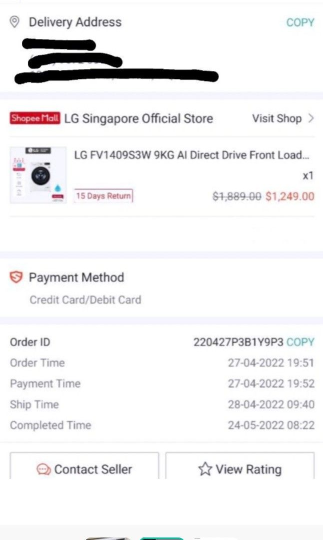 LG Washing Machine (under warranty), TV & Home Appliances, Washing