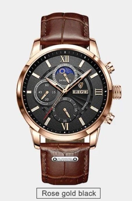 LIGE Men s Watches Luxury High Quality Men Wrist Watch Genuine