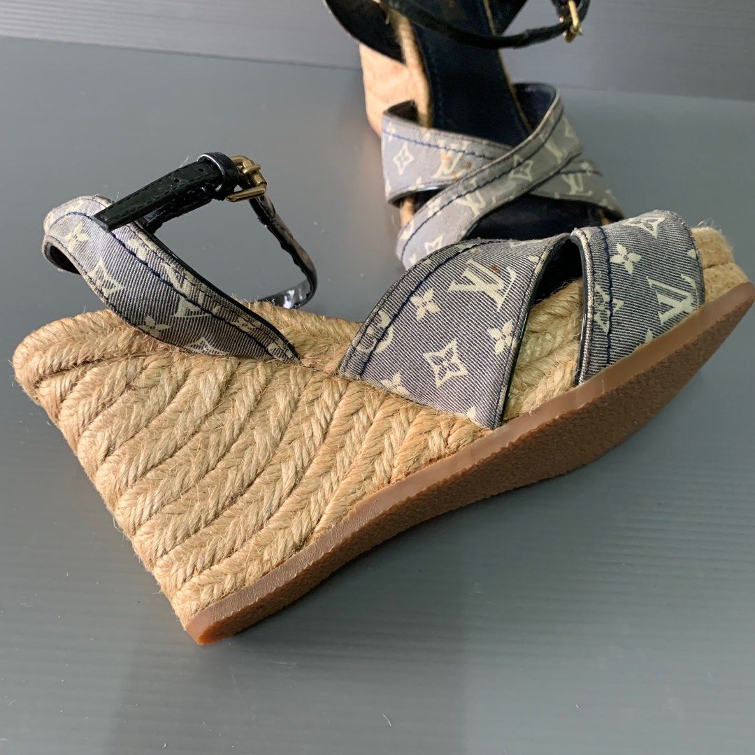 Authentic Louis Vuitton Minilin Wedges Shoes, Luxury, Sneakers & Footwear  on Carousell