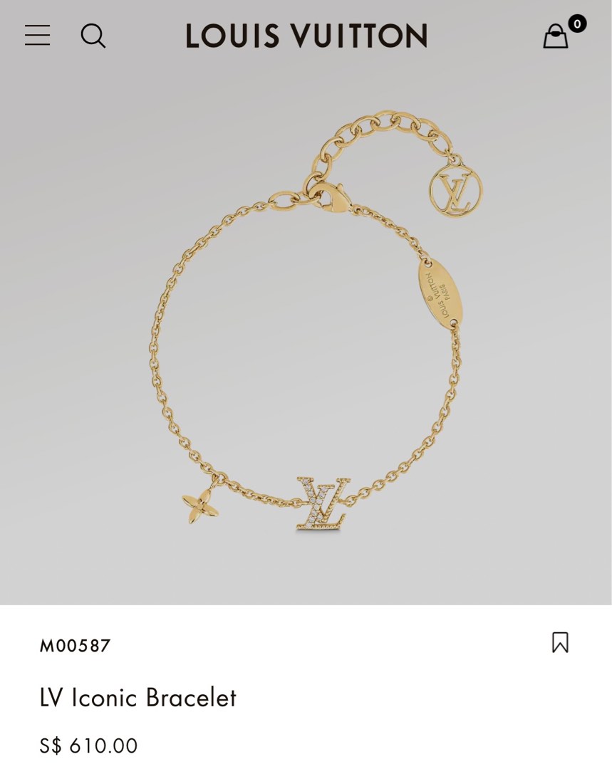 Buy [Used] LOUIS VUITTON Brasserie LV Iconic Bracelet Plated Gold M00587  from Japan - Buy authentic Plus exclusive items from Japan
