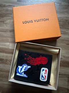 LOUIS VUITTON X NBA Monogram Ball Grain Cowhide Net Zippy Card