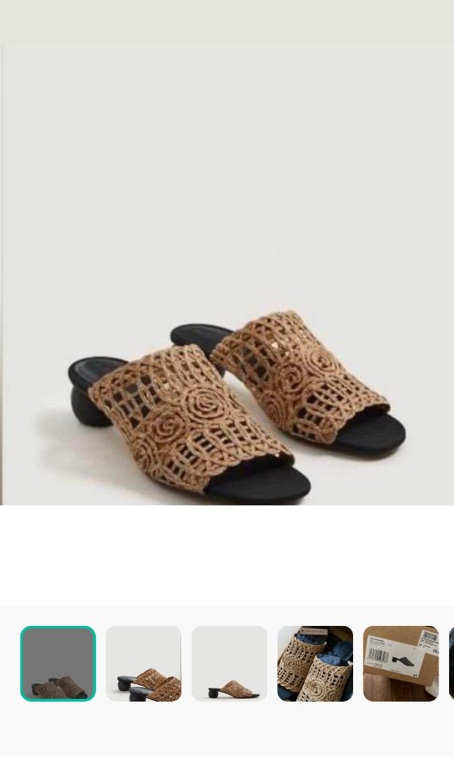 Mango shop braided mules