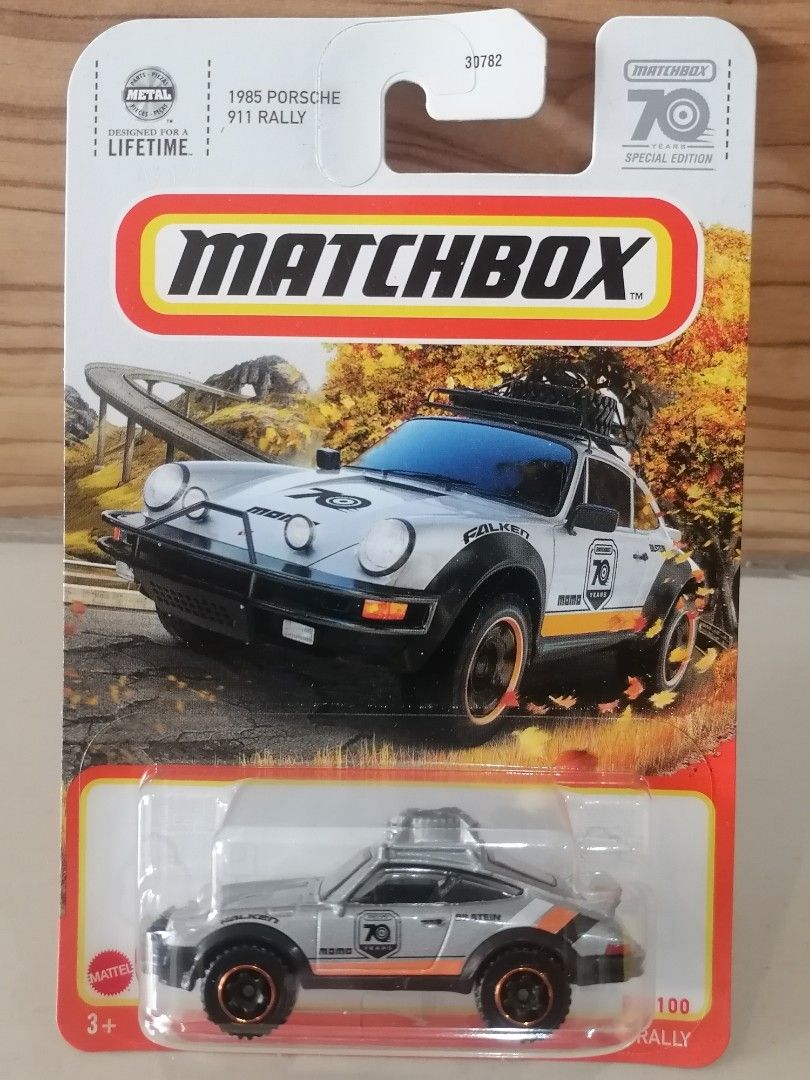 Matchbox 2023 MBX Highway 1985 Porsche 911 Rally Silver Hobbies