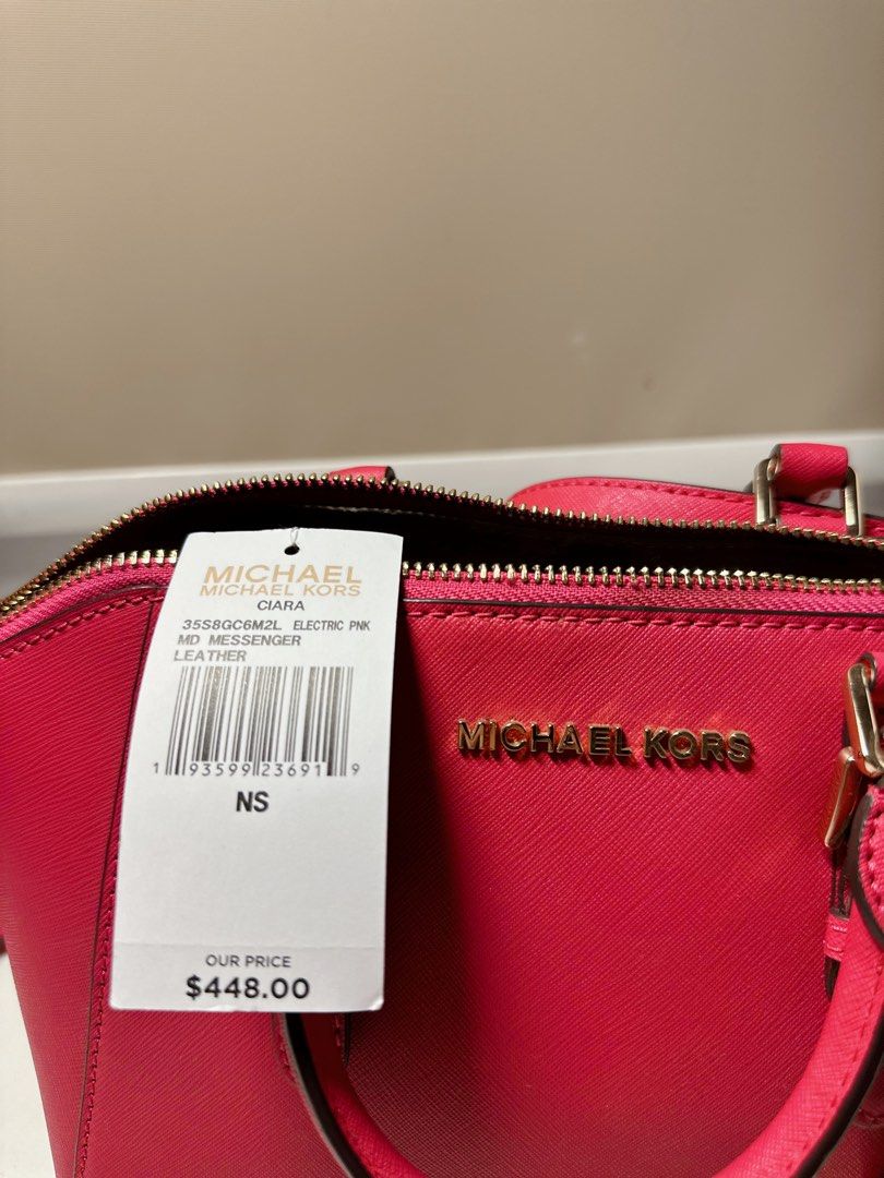 Michael Kors Ciara Medium Messenger Electric Pink