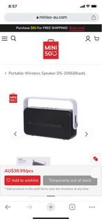 Miniso Bluetooth speaker (NEW)