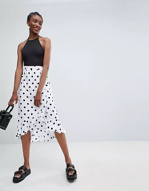 Monki polka dot dress online