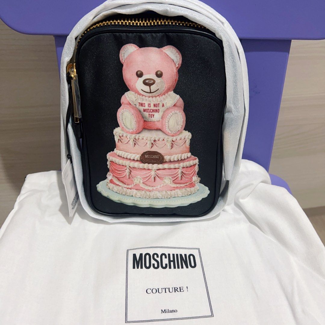Moschino Couture Belt Bag With Teddy Frame In White