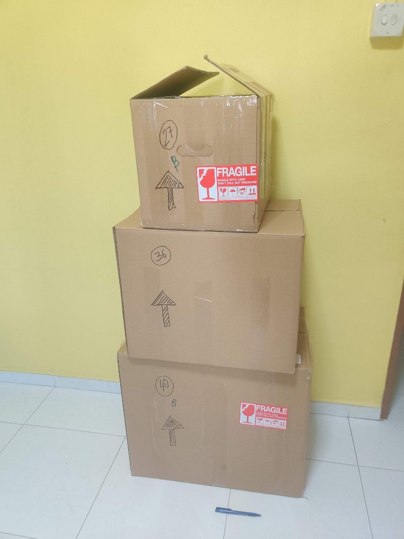 Moving cardboard boxes Pickuponly, Furniture & Home Living, Home