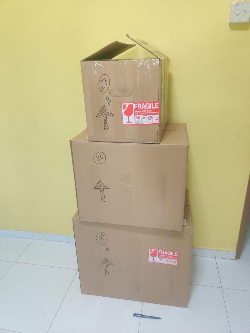 Moving cardboard boxes Pickuponly, Furniture & Home Living, Home