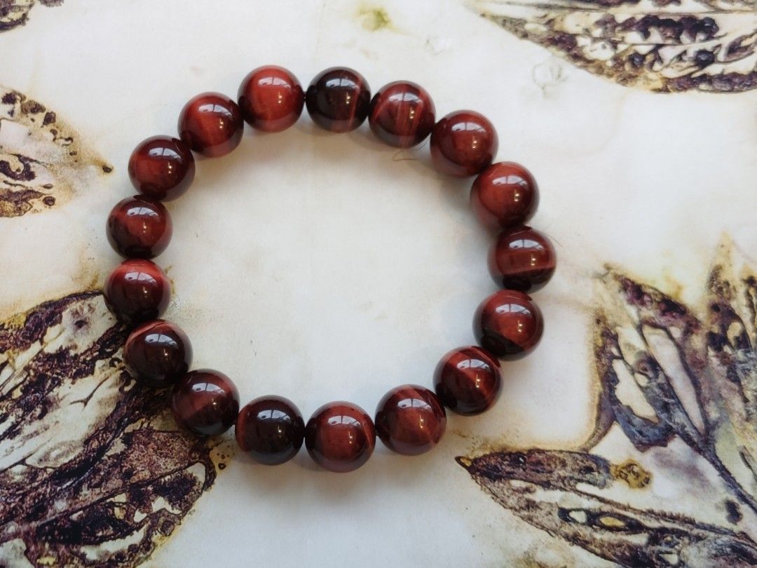 Red tiger eye bead bracelet hot sale