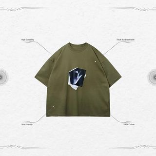 Nes-03 “Gewicht” Graphic Tee - Moss Green