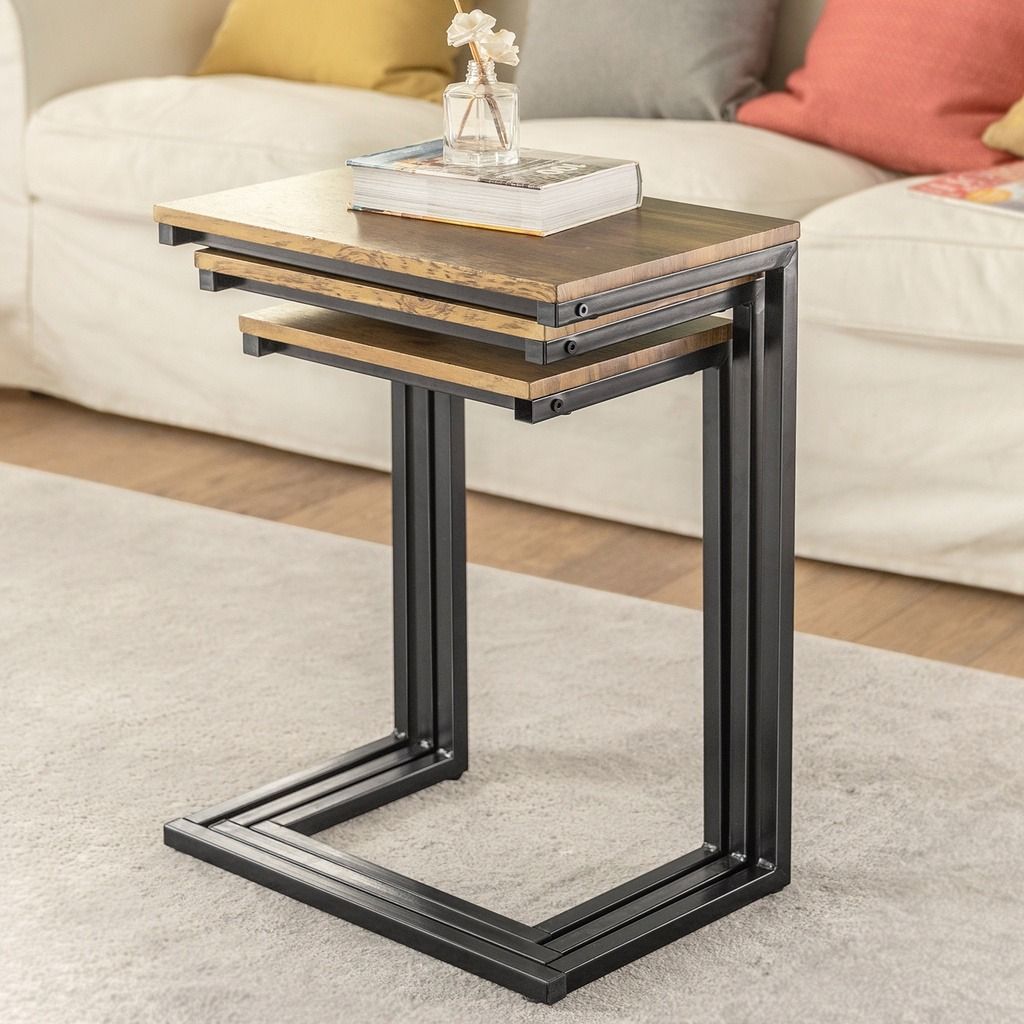 Nesting Tables Set Of 3 Coffee Tables Living Room Stacking Side