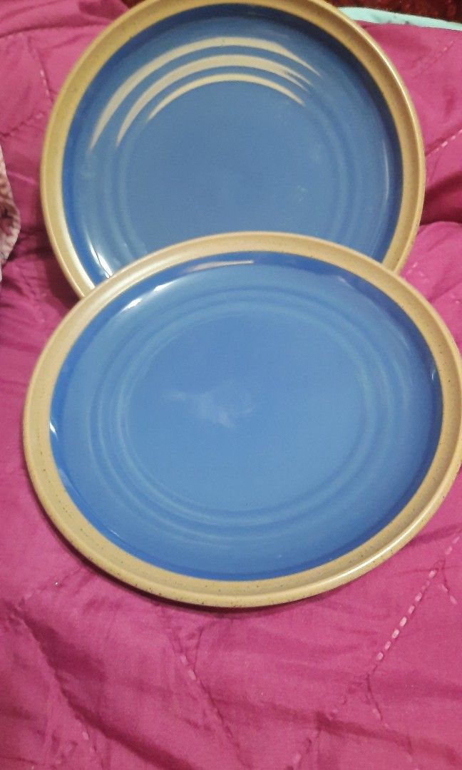 Noritake Madera blue stoneware pasta plate,oven,microwave safe 8", Furniture & Home Living
