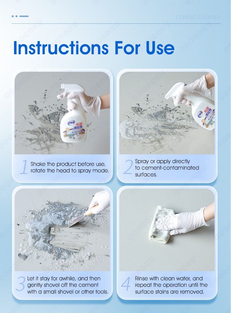 ODOROKU Heavy Duty Cement Cleaner Cement Remover 500ml Deep