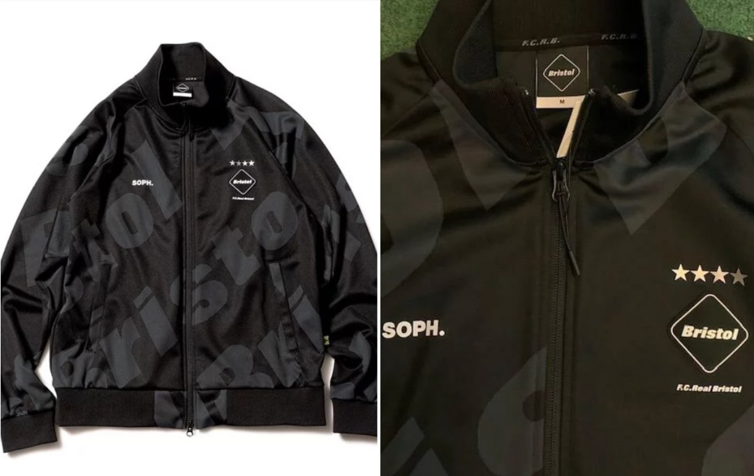 ON SALE : FCRB TRAINING JERSEY BLOUSON - BLACK SIZE M & L IN STOCK