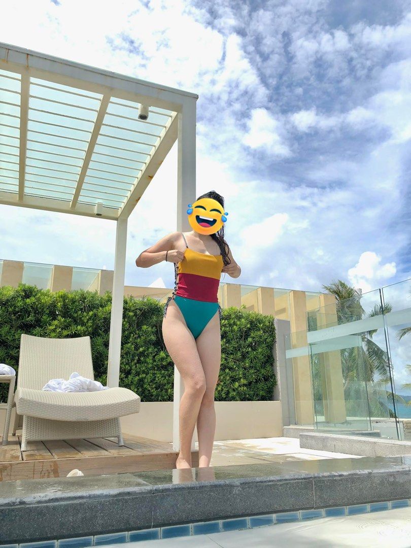 ONE PIECE SWIMSUIT (Lace Up Side) (Category: Bikinis & Swimsuits) located in Antipolo. Submitted by prettymomma_ (Listing ID 1232173594, Image 2). Description: One Piece Swimsuit (Lace Up Side) Used once. Best fit S-M frames For reference: Stat 32-26-37 height 5’4.