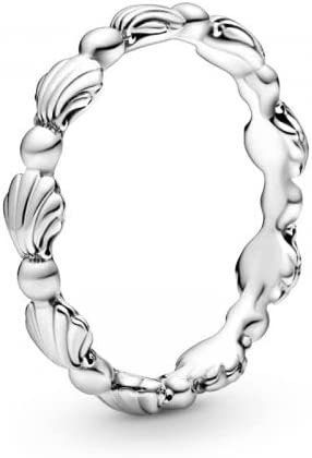 Pandora Authentic Beaded Seashell Band Ring Women s Fashion