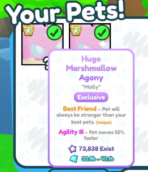 PET SIMULATOR X HUGE MARSHMALLOW AGONY, Video Gaming, Gaming
