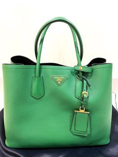 Prada - Double Bag Large Saffiano Cuir Inchiostro