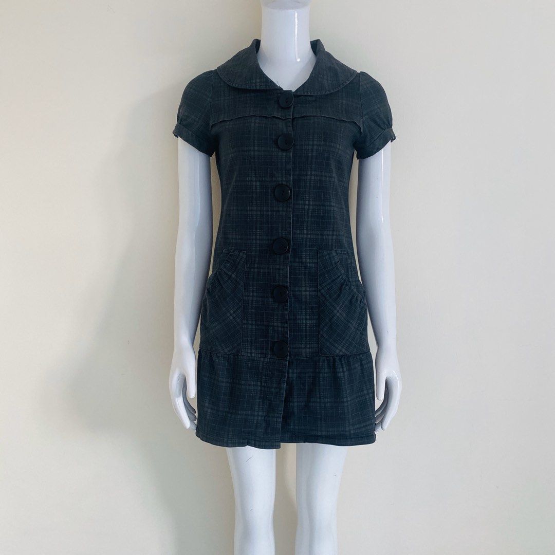 Q Q Women s Shirt Dress Above Knee Length Dresses Short Sleeve