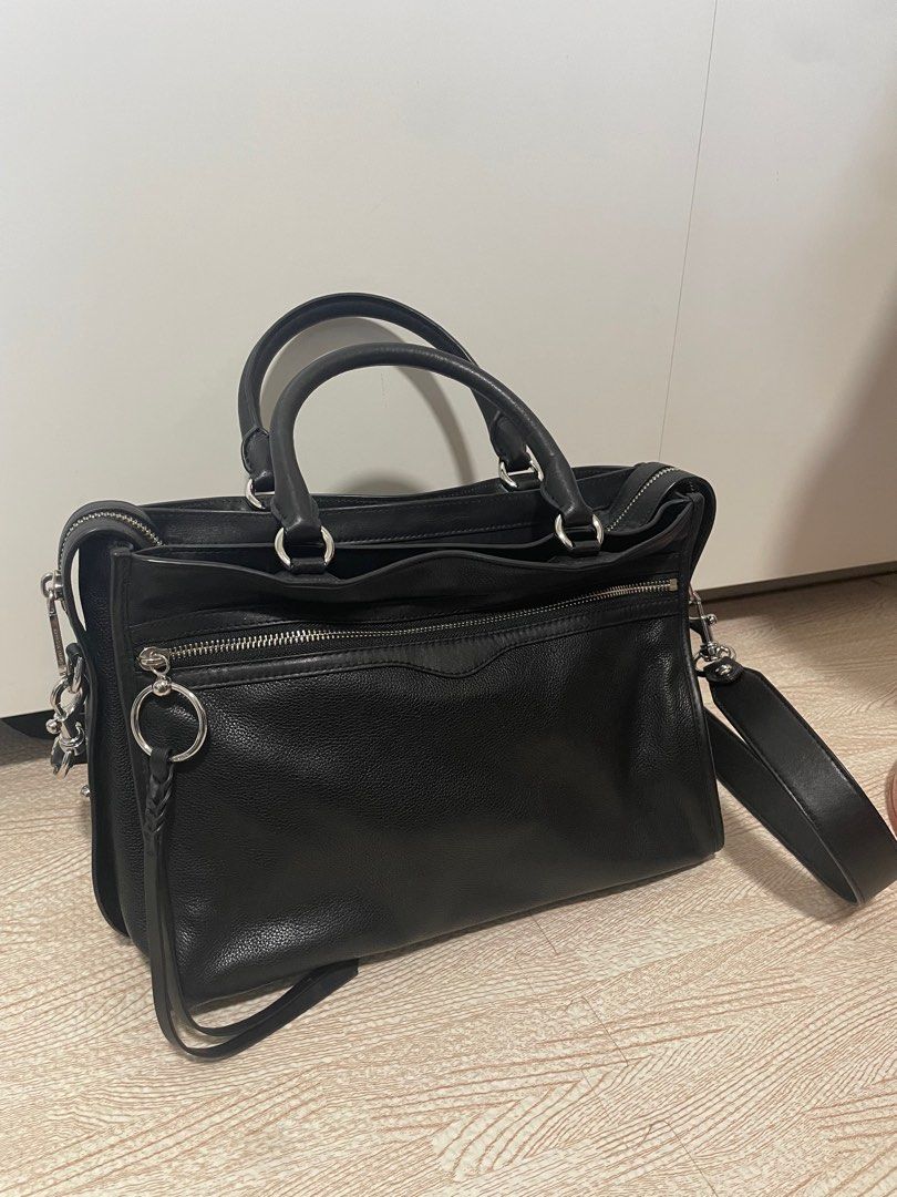 Rebecca minkoff black best sale satchel