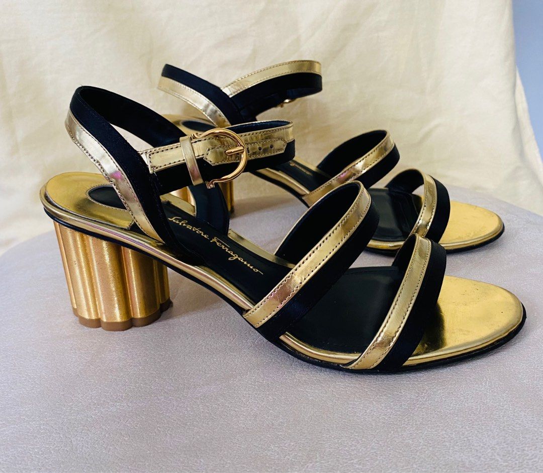 Salvatore ferragamo flower heel sandals new arrivals