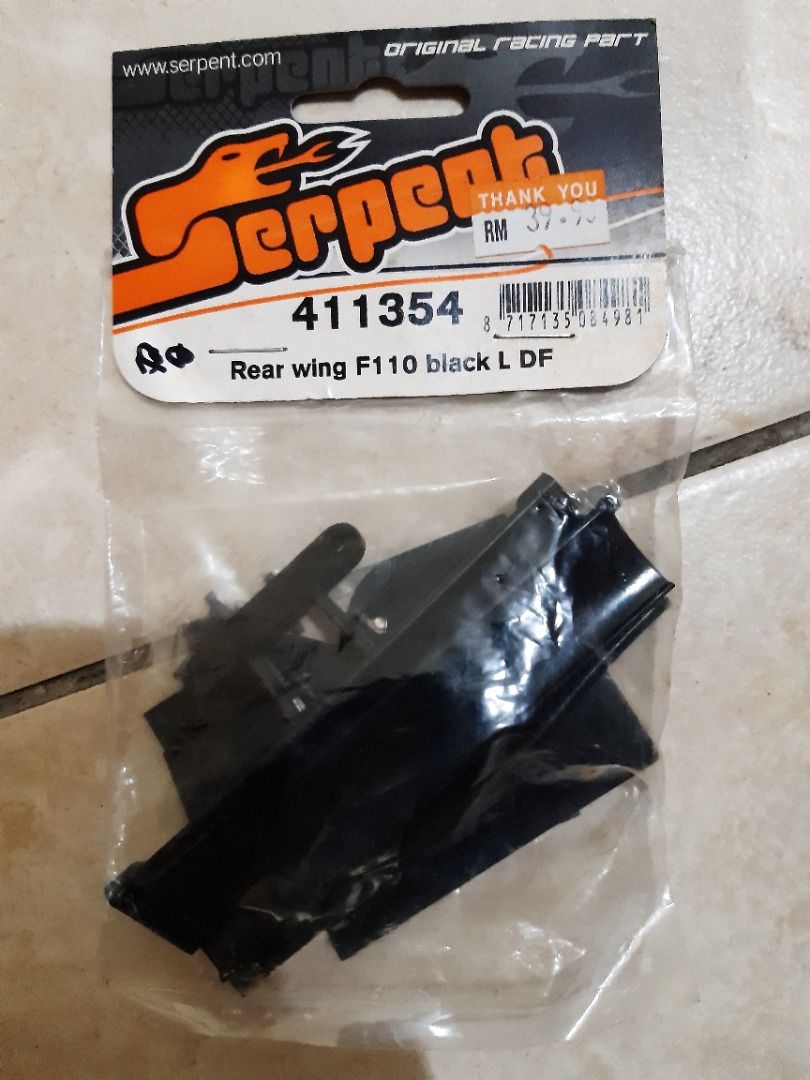 Serpent Rear Wing F110 Black L DF, Hobbies & Toys, Toys & Games on ...