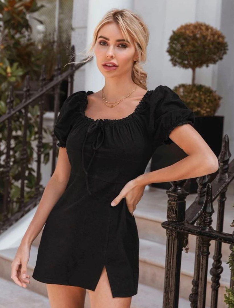 brown and black maxi dress Everyday Muse Polka Dot Plus Size V-Neck Batwing Gravitas catching abstract print Colour:Dark Grey