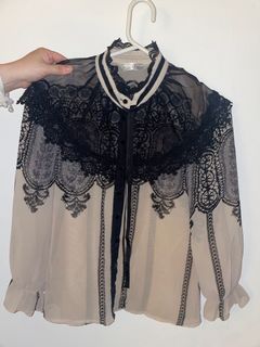 Silk lace shirt