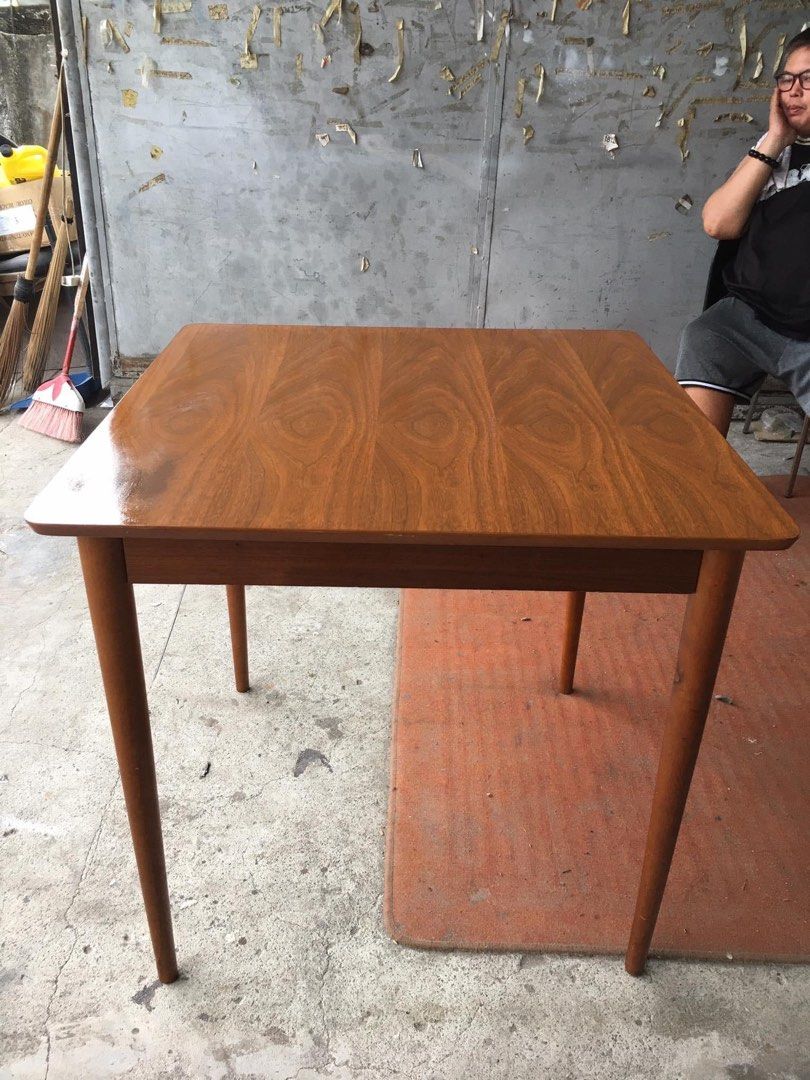 Solid wood square dining table on Carousell