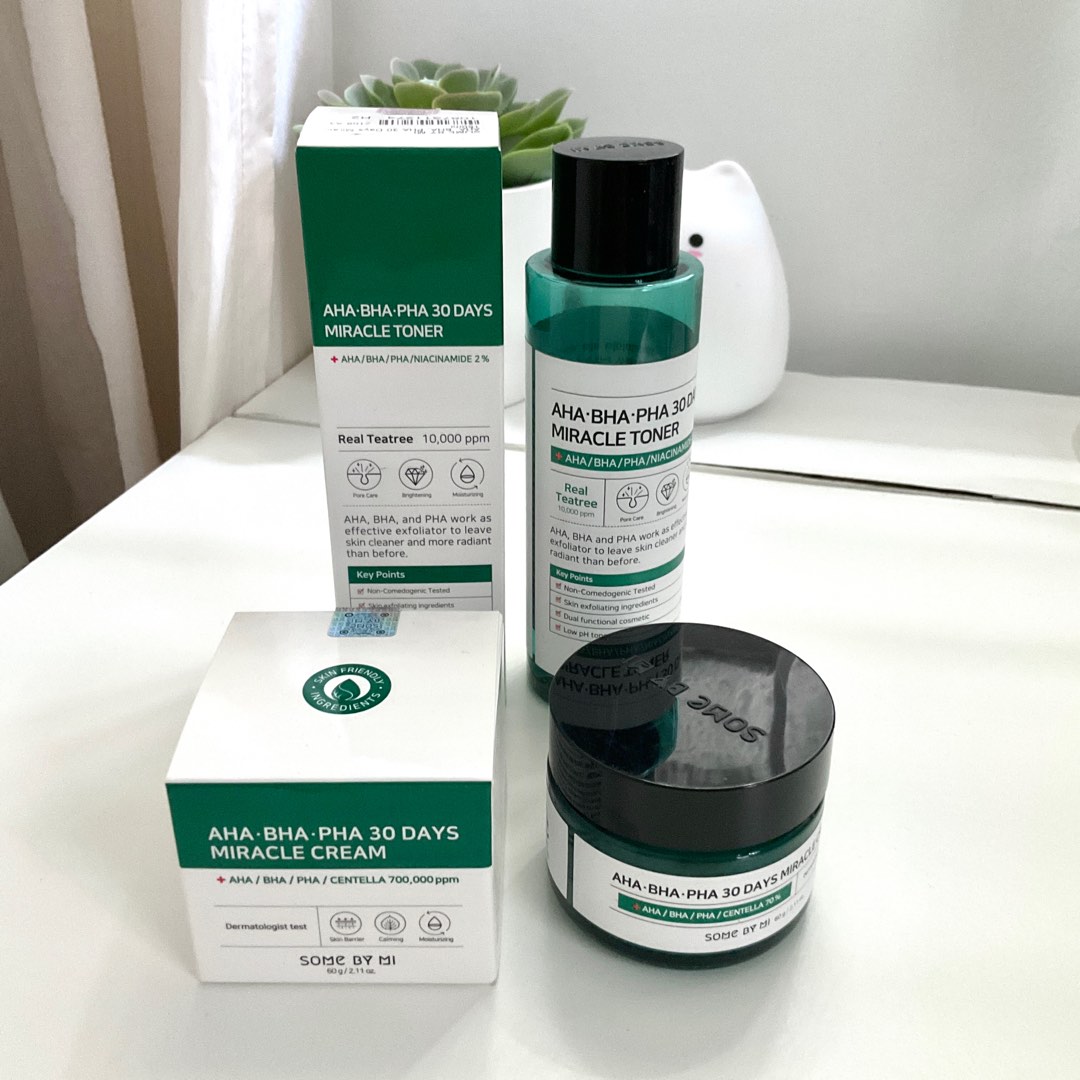 SOME by Mi AHA BHA PHA set toner and cream on Carousell