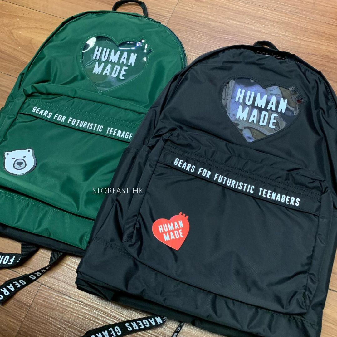 日本SS23 Human Made Nylon Heart Backpack 心心心形背包背囊, 女裝