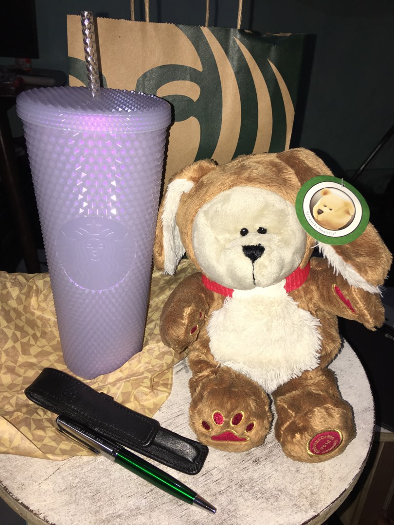 STARBUCKS TUMBLER , BEAR & PEN, Furniture & Home Living, Kitchenware