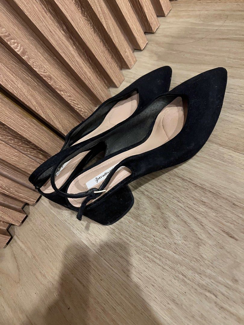 stradivarius black heels