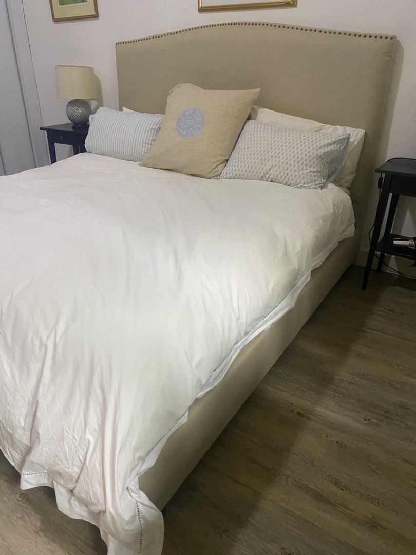 Super king bed frame with head board, Furniture & Home Living
