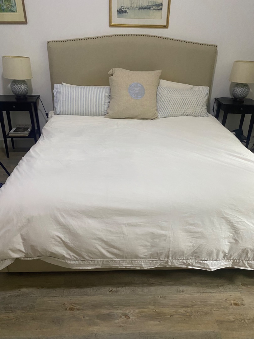 Super king bed frame with head board, Furniture & Home Living