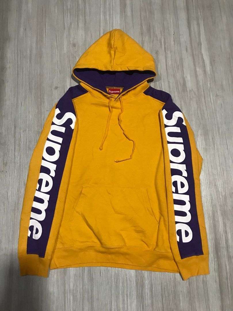 Supreme sideline hoodie yellow outlet