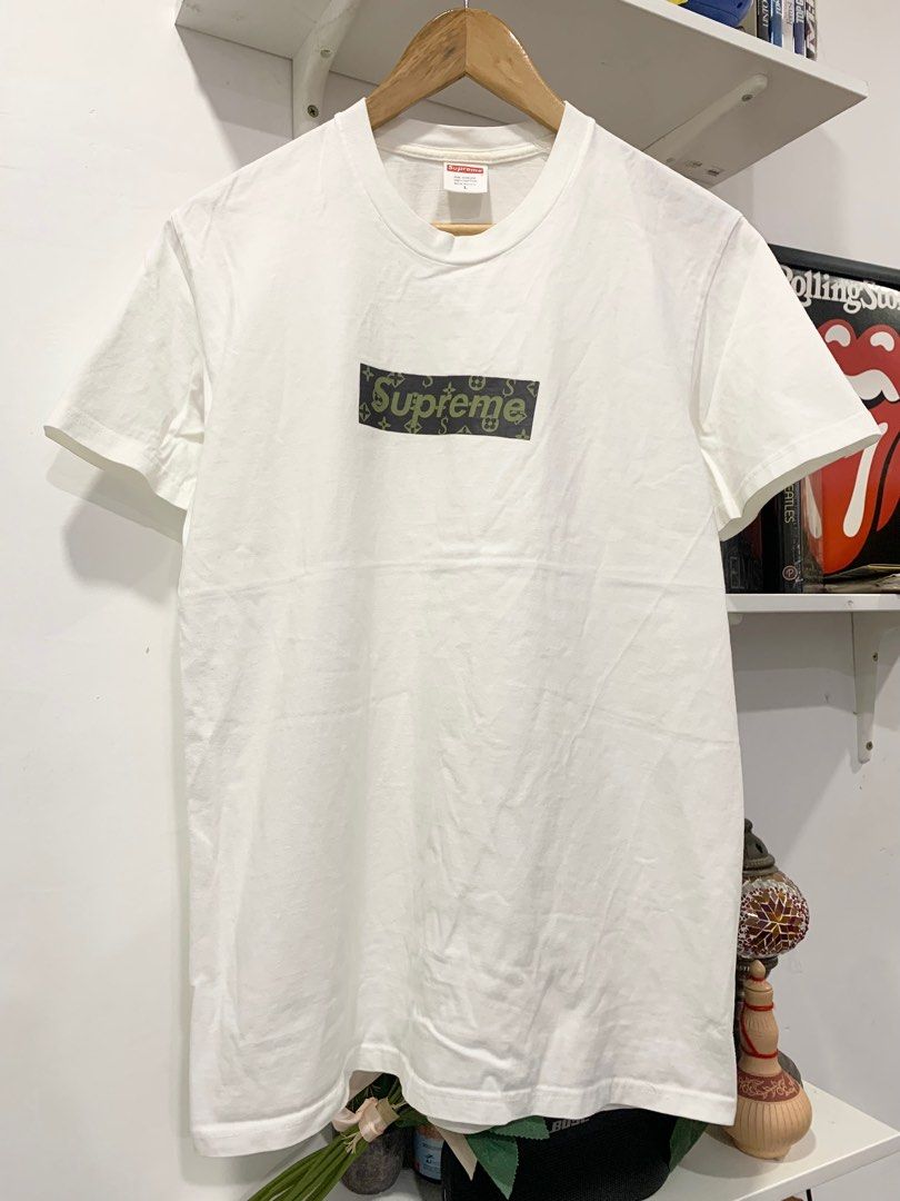 Supreme t shirt deals box logo louis vuitton