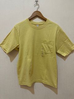 Uniqlo Oversized Pocket Crew Neck Half Sleeve T-Shirt Yellow