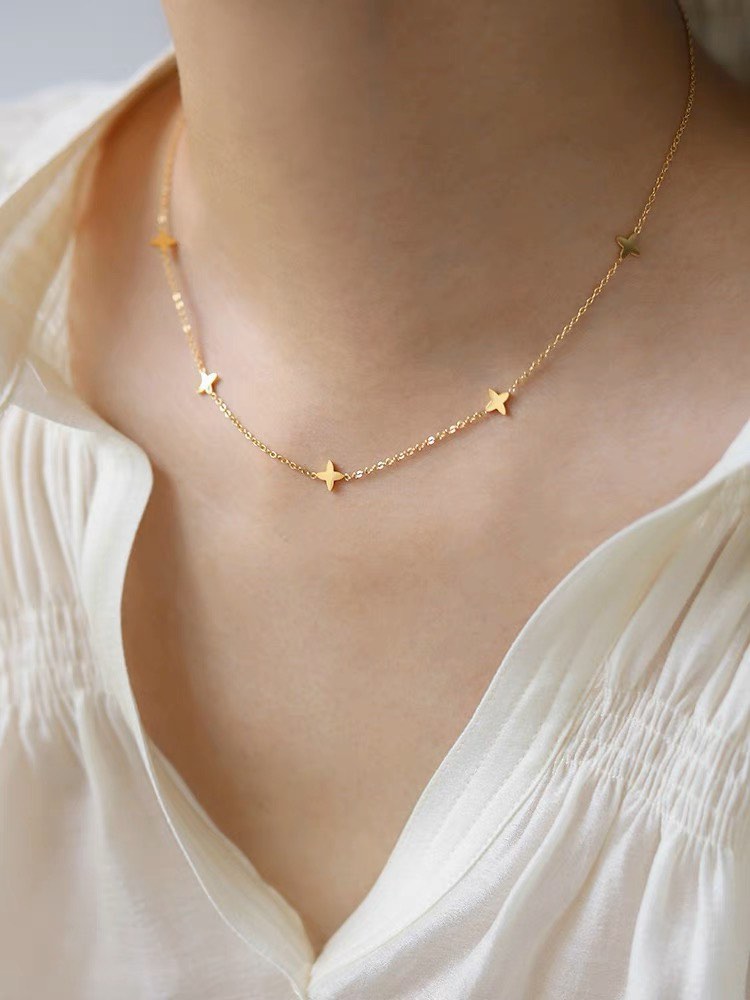 Van Gogh Starry Night Gold Necklace Women s Fashion Jewelry