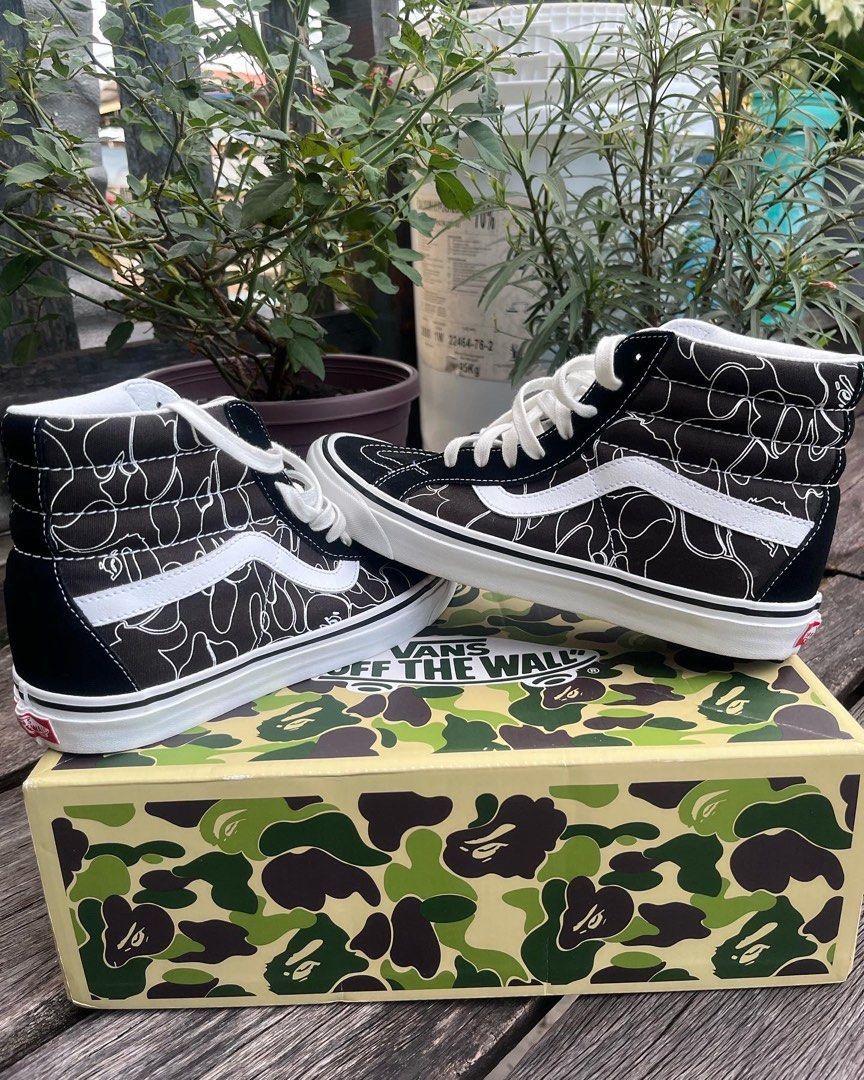 Vans x Bape Line Camo Sk8 Hi 38 Dx