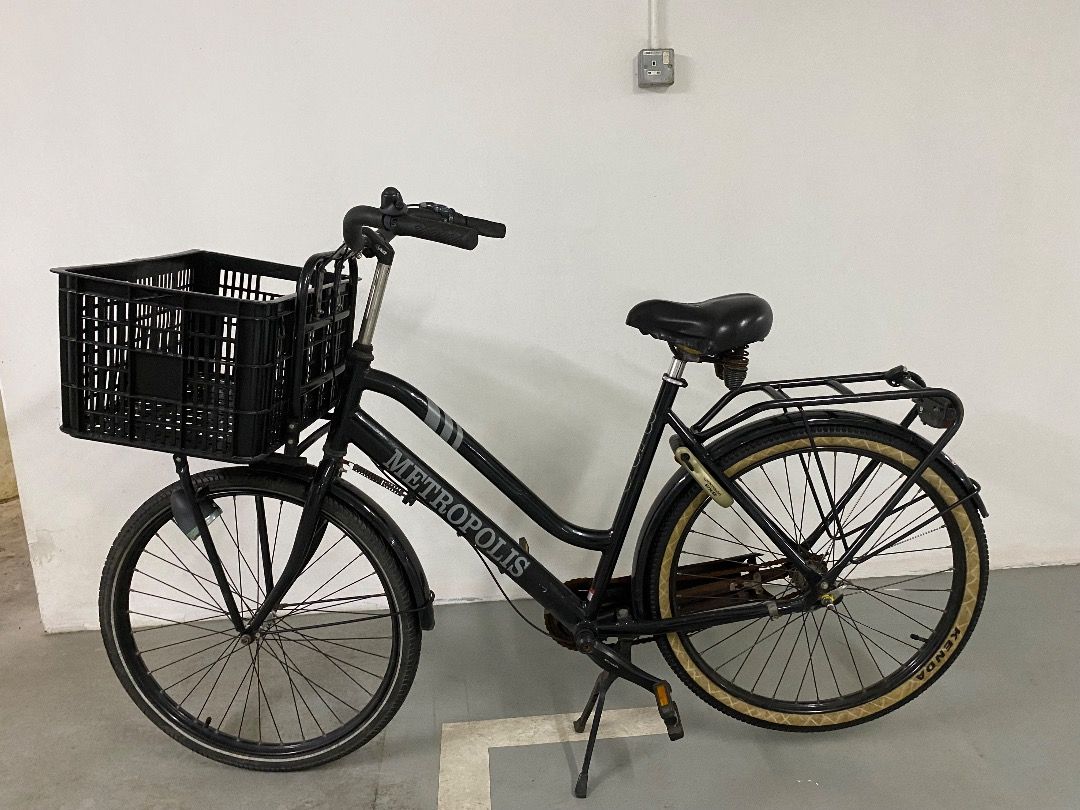 Dutch bike with basket outlet